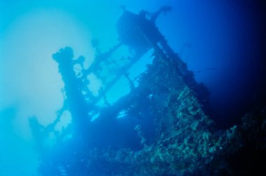 EGYPT, Red Sea, the wreck of a sunken ship 