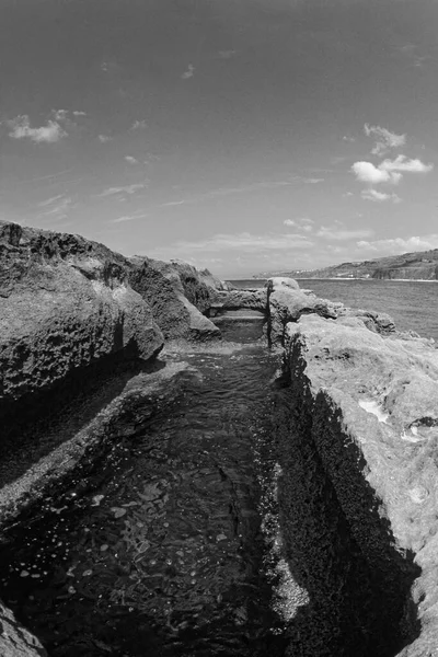 Itálie Středozemní Moře Kalábrie Briatico Pohled Irene Rock Kterém Římané — Stock fotografie
