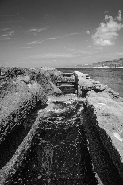 Włochy Morze Śródziemne Kalabria Briatico Widok Skałę Irene Której Rzymianie — Zdjęcie stockowe