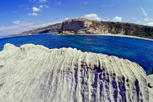 Itália Mar Mediterrâneo Calábria Briatico Vista Rocha Santa Irene Qual — Fotografia de Stock