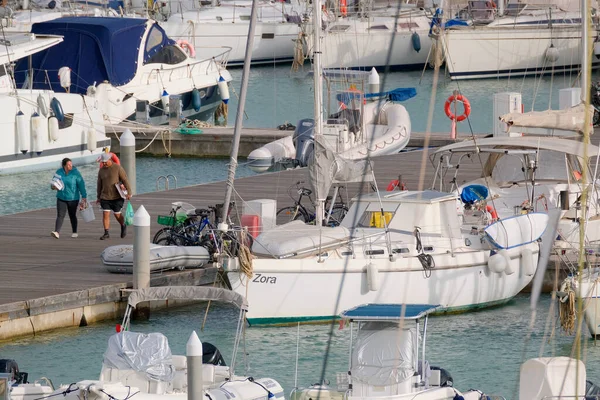 Italien Sicilien Medelhavet Marina Ragusa Ragusaprovinsen Mars 2023 Människor Och — Stockfoto