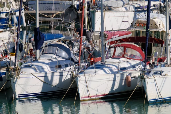 Talya Sicilya Akdeniz Marina Ragusa Ragusa Eyaleti Mart 2023 Limandaki — Stok fotoğraf