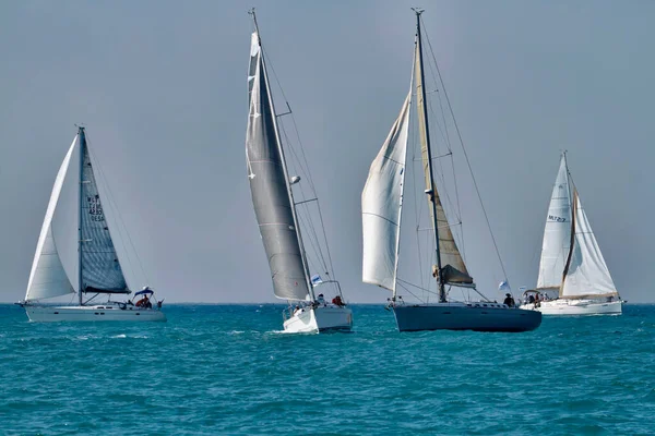 Italien Sizilien Mittelmeer Segelbootrennen — Stockfoto