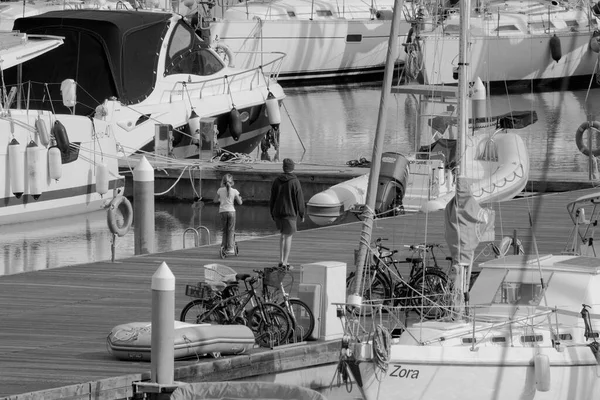 Talya Sicilya Akdeniz Marina Ragusa Ragusa Ili Mart 2023 Limandaki — Stok fotoğraf