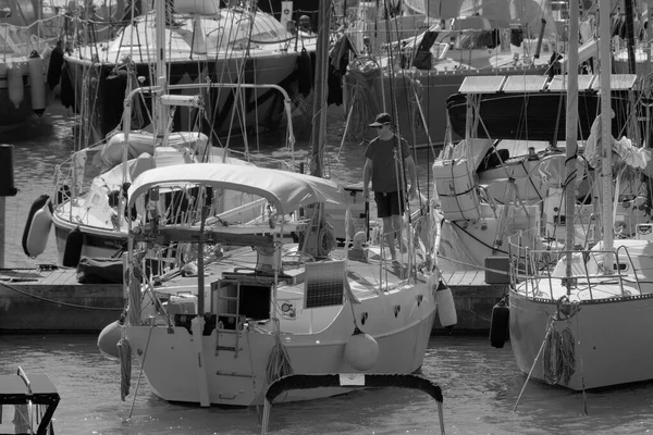 Italien Sizilien Mittelmeer Marina Ragusa Provinz Ragusa März 2023 Mann — Stockfoto