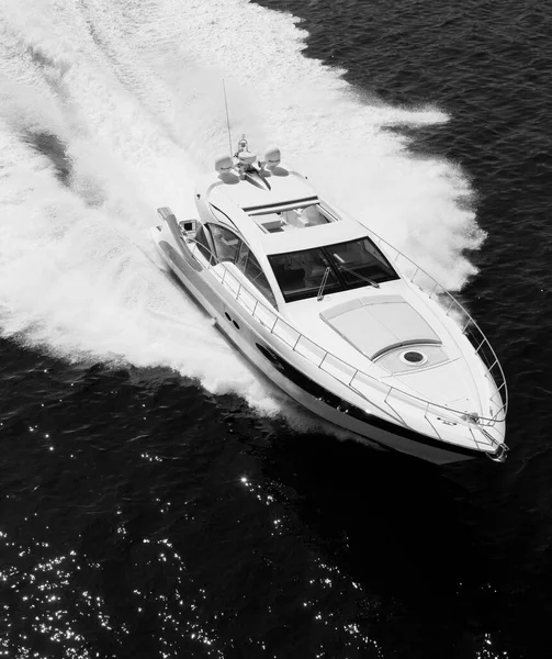 Olaszország Panarea Sziget Tirreniai Tenger Légi Kilátás Luxus Jacht — Stock Fotó