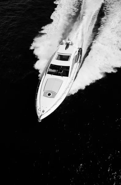 Włochy Wyspa Panarea Morze Tyrreńskie Widok Lotu Ptaka Luksusowy Jacht — Zdjęcie stockowe