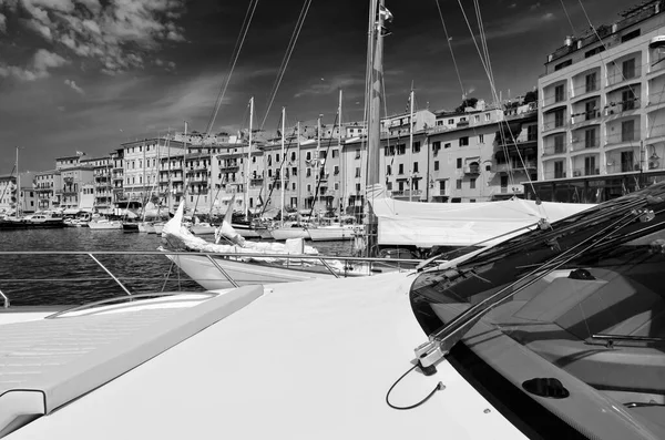Italien Toskana Insel Elba Blick Auf Luxusyachten Hafen Von Portoferraio — Stockfoto