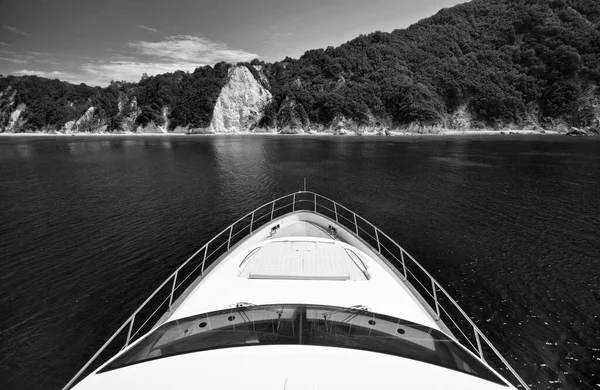 Italia Toscana Isola Elba Veduta Della Costa Uno Yacht Lusso — Foto Stock