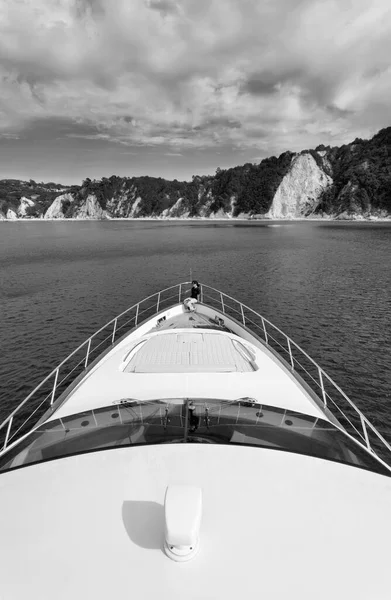 Itálie Toskánsko Ostrov Elba Pohled Luxusní Jachty Azimut — Stock fotografie