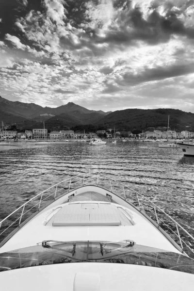 Ιταλία Τοσκάνη Elba Island Θέα Της Ακτής Και Marciana Marina — Φωτογραφία Αρχείου