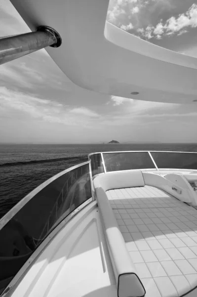 Italy Tuscany Elba Island Luxury Yacht Azimut Flybridge — Stock Photo, Image