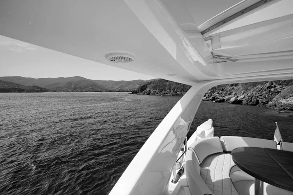 Itália Toscana Ilha Elba Iate Luxo Azimut Flybridge — Fotografia de Stock