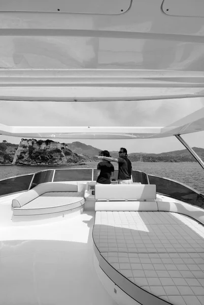 Italien Toskana Insel Elba Luxusjacht Azimut Flybridge — Stockfoto