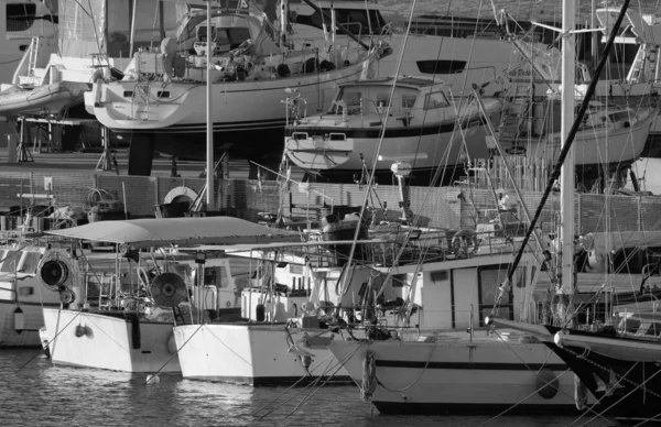 Italia Sicilia Marina Ragusa Provincia Ragusa Abril 2023 Barcos Pesca — Foto de Stock