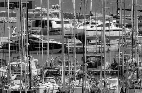 Італія Сицилія Середземне Море Марина Рагуса Провінція Рагуса Розкішні Яхти — стокове фото