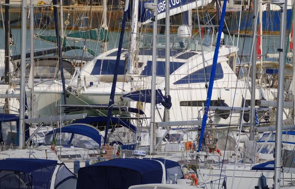 Italien Sizilien Mittelmeer Marina Ragusa Provinz Ragusa April 2023 Luxusyachten — Stockfoto