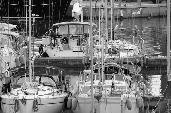 Італія Сицилія Середземне Море Марина Рагуса Провінція Рагуса Розкішні Яхти — стокове фото