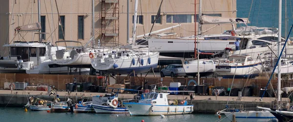 Itália Sicília Marina Ragusa Província Ragusa Maio 2023 Barcos Pesca — Fotografia de Stock