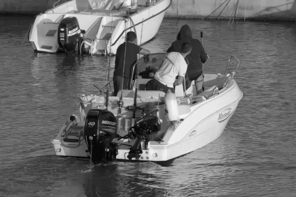 Italie Sicile Méditerranée Marina Ragusa Province Raguse Juin 2023 Pêcheurs — Photo