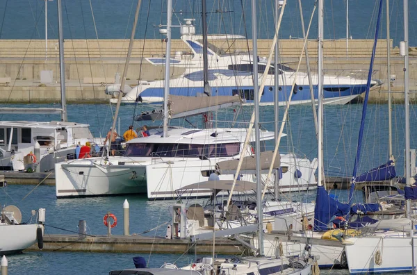 Talya Sicilya Akdeniz Marina Ragusa Ragusa Eyaleti Haziran 2023 Limanda — Stok fotoğraf