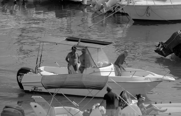 Italie Sicile Méditerranée Marina Ragusa Province Raguse Juillet 2023 Pêcheurs — Photo