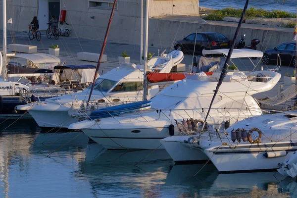 Italien Sizilien Mittelmeer Marina Ragusa Provinz Ragusa August 2023 Luxusyachten — Stockfoto