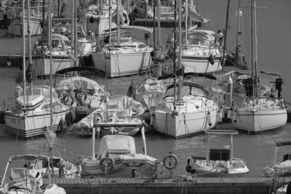 Talya Sicilya Akdeniz Marina Ragusa Ragusa Ili Ağustos 2023 Limanda — Stok fotoğraf