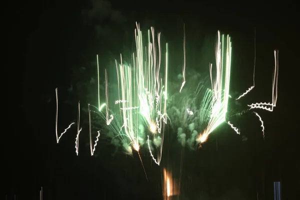 Italien Sizilien Marina Ragusa Feuerwerk Der Nacht — Stockfoto