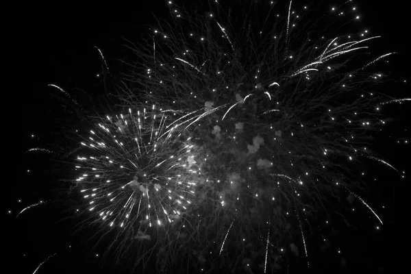 Italy Sicily Marina Ragusa Fireworks Night — Stock Photo, Image