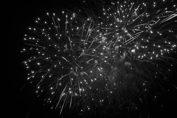 Ιταλία Σικελία Marina Ragusa Πυροτεχνήματα Βράδυ — Φωτογραφία Αρχείου