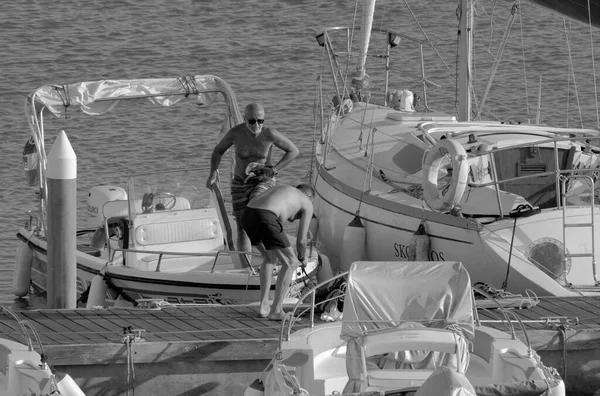 Talya Sicilya Akdeniz Marina Ragusa Ragusa Ili Eylül 2023 Limandaki — Stok fotoğraf