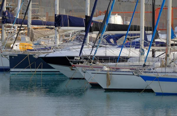 Talya Sicilya Akdeniz Marina Ragusa Ragusa Ili Eylül 2023 Limanda — Stok fotoğraf