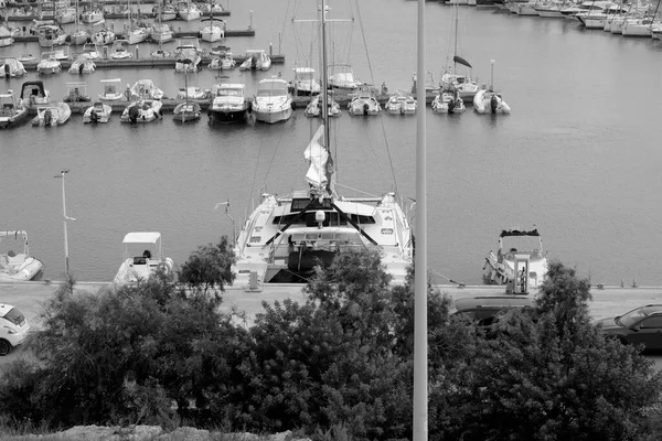 Italy Sicily Mediterranean Sea Marina Ragusa Ragusa Province Motor Boats — Stock Photo, Image