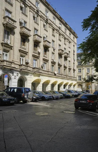 Βουλγαρία Σόφια Σεπτεμβρίου 2023 Παλιές Προσόψεις Κτιρίων Στο Κέντρο Editorial — Φωτογραφία Αρχείου