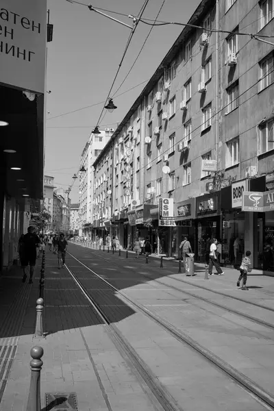 불가리아 소피아 2023 도시의 거리에 사람들과 Editorial — 스톡 사진