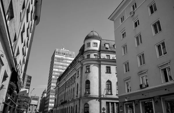 Bulgarien Sofia Alte Hausfassade Einer Zentralen Straße Der Stadt — Stockfoto