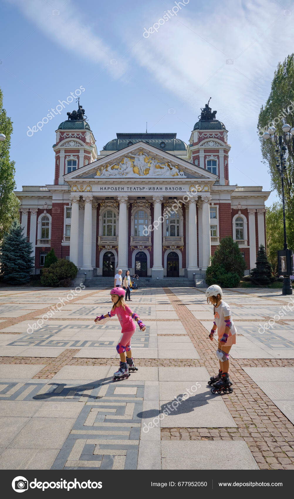 Bulgaria Sofia September 2023 People Ivan Vazov National Theatre