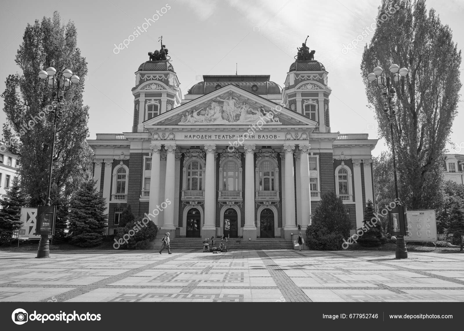 Bulgaria Sofia September 2023 People Ivan Vazov National Theatre