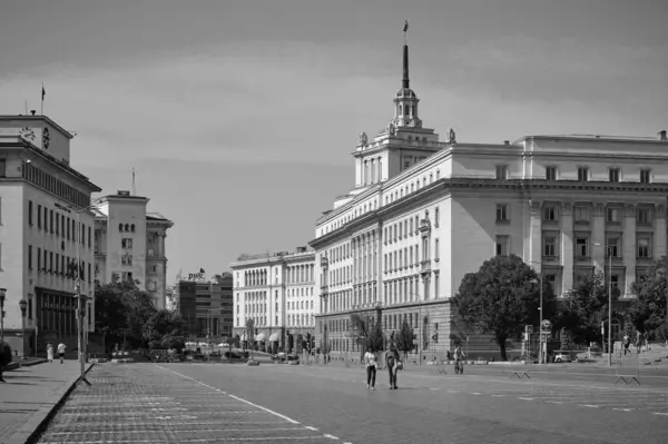 Bułgaria Sofia Września 2023 Ludzie Budynki Historyczne Centrum Editoria — Zdjęcie stockowe
