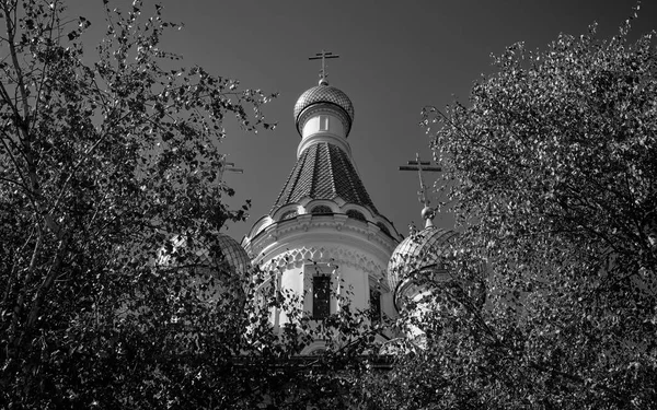 Bulharsko Sofie Pohled Kostel Mikuláše Tsurkva Sveta Nikolaj Centrální Ulici — Stock fotografie