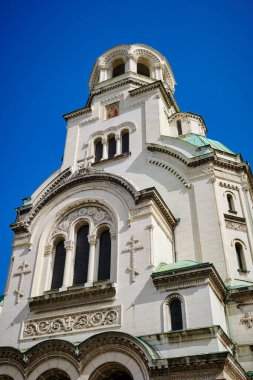 Bulgaristan, Sofya ve şehir merkezindeki Alexander Nevskij Katedrali 'nin fadade' si