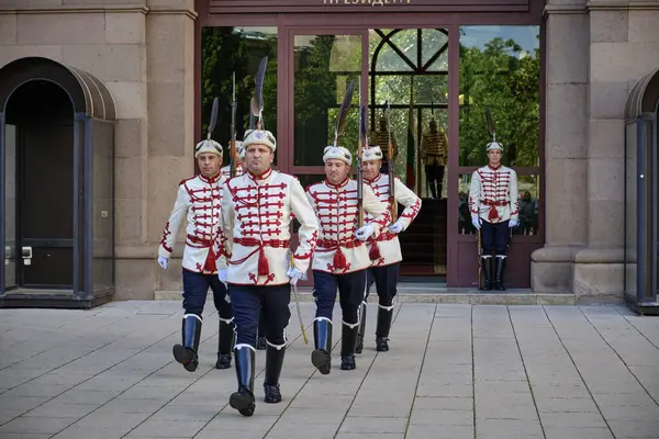 Bulgaria Sofía Septiembre 2023 Cambio Los Guardias Reales Una Plaza —  Fotos de Stock