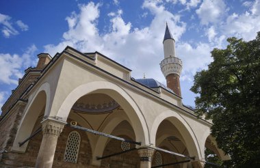 Bulgaristan ve Sofya şehir merkezindeki Bania Bai Camii manzaralı