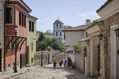 Bulgaristan, Filibe; 23 Eylül 2023, eski kentin merkez caddesinde yaşayan insanlar - EDITORIAL