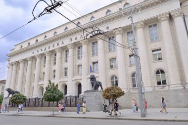 Bulgaristan, Sofya; Sofya Adalet Sarayı manzarası şehir merkezinde