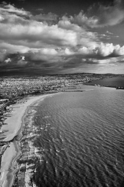 İtalya, Sicilya, Catania şehri; şehrin hava manzarası