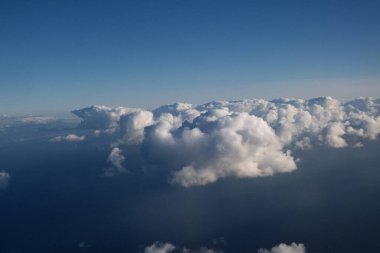 gökyüzündeki bulutlar havadan görünümü