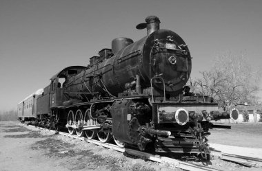 Hindi. Edirne; tren istasyonundaki Orijinal Orijinal Doğu Ekspres treni manzarası 