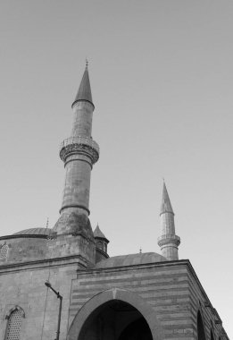 Türkiye, Edirne, Selimiye Camii 'nin gün batımındaki manzarası